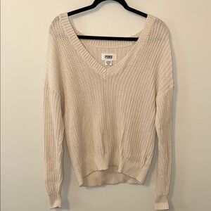 PINK Women's Cream Sweater